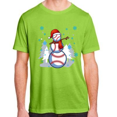 Dabbing Baseball Snow Christmas Funny Dab Ball Gift Adult ChromaSoft Performance T-Shirt