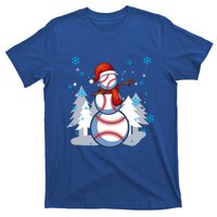 Dabbing Baseball Snow Christmas Funny Dab Ball Gift T-Shirt