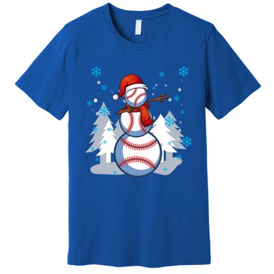 Dabbing Baseball Snow Christmas Funny Dab Ball Gift Premium T-Shirt