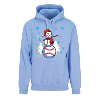 Dabbing Baseball Snow Christmas Funny Dab Ball Gift Unisex Surf Hoodie