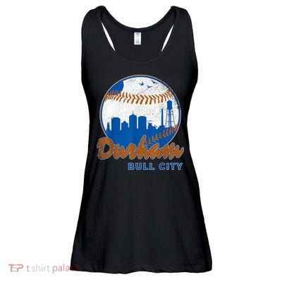 Durham Baseball Skyline Classic Bull City North Carolina Ladies Essential Flowy Tank
