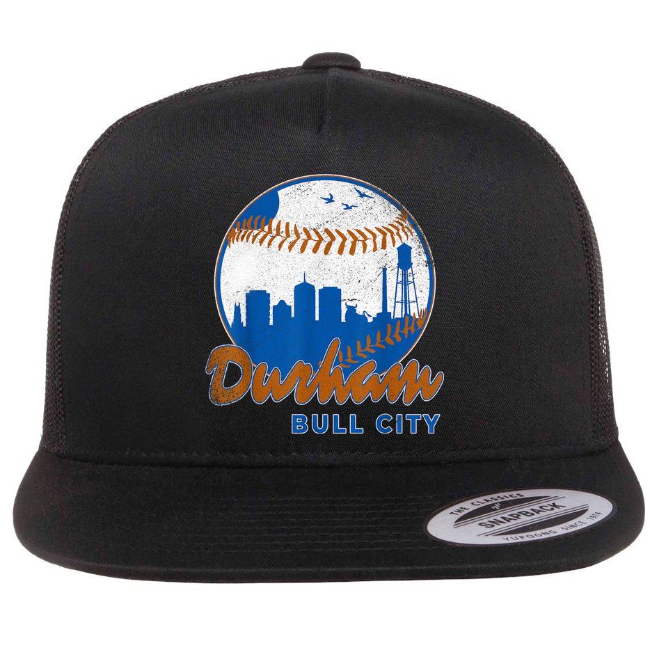 Durham Baseball Skyline Classic Bull City North Carolina Flat Bill Trucker Hat