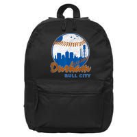 Durham Baseball Skyline Classic Bull City North Carolina 16 in Basic Backpack