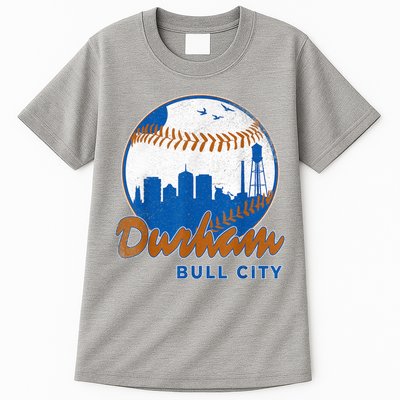 Durham Baseball Skyline Classic Bull City North Carolina Tall T-Shirt