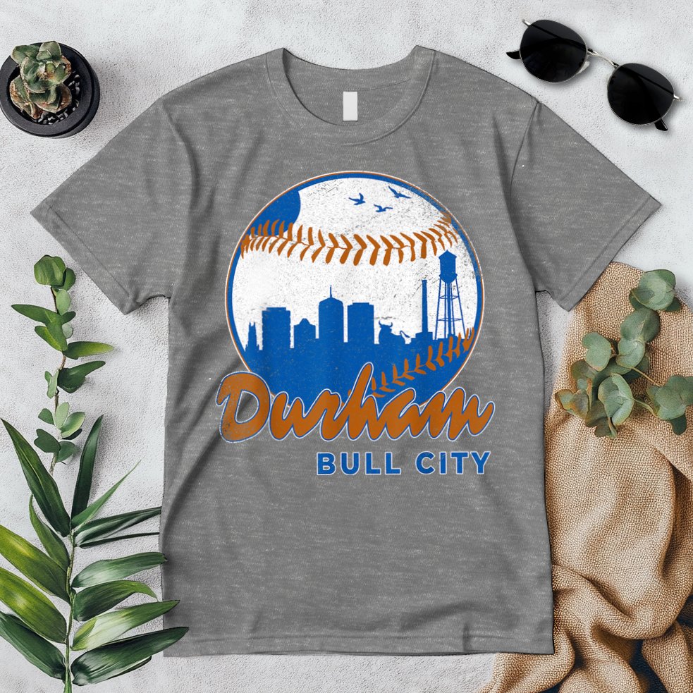 Durham Baseball Skyline Classic Bull City North Carolina Premium T-Shirt