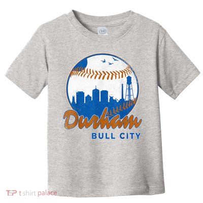 Durham Baseball Skyline Classic Bull City North Carolina Toddler T-Shirt