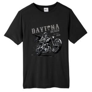 Daytona Beach Skeleton Rider Motorcycle Bike Week Tall Fusion ChromaSoft Performance T-Shirt