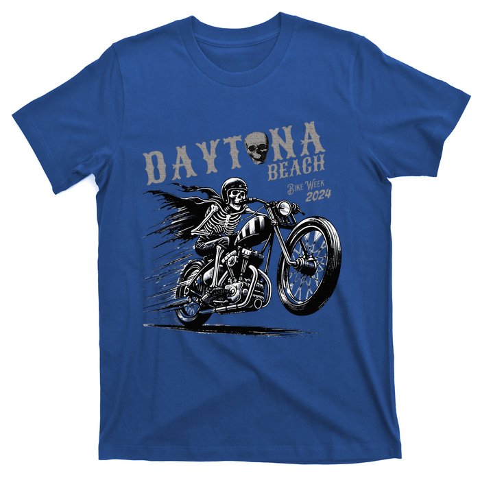 Daytona Beach Skeleton Rider Motorcycle Bike Week T-Shirt