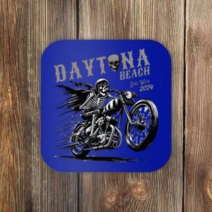 Daytona Beach Skeleton Rider Motorcycle Bike Week Coaster