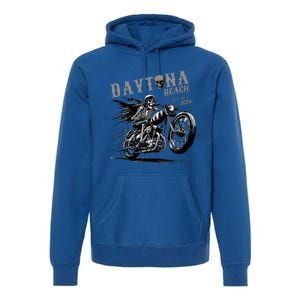 Daytona Beach Skeleton Rider Motorcycle Bike Week Premium Hoodie