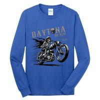 Daytona Beach Skeleton Rider Motorcycle Bike Week Tall Long Sleeve T-Shirt