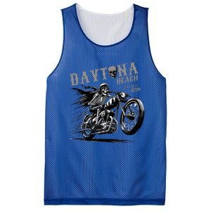 Daytona Beach Skeleton Rider Motorcycle Bike Week Mesh Reversible Basketball Jersey Tank