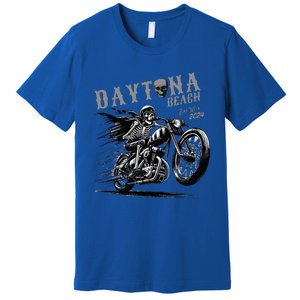 Daytona Beach Skeleton Rider Motorcycle Bike Week Premium T-Shirt