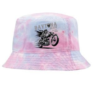 Daytona Beach Skeleton Rider Motorcycle Bike Week Tie-Dyed Bucket Hat