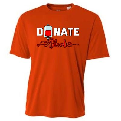 Donate Blood Saved Life National Blood Donor Awareness Month Gift Cooling Performance Crew T-Shirt