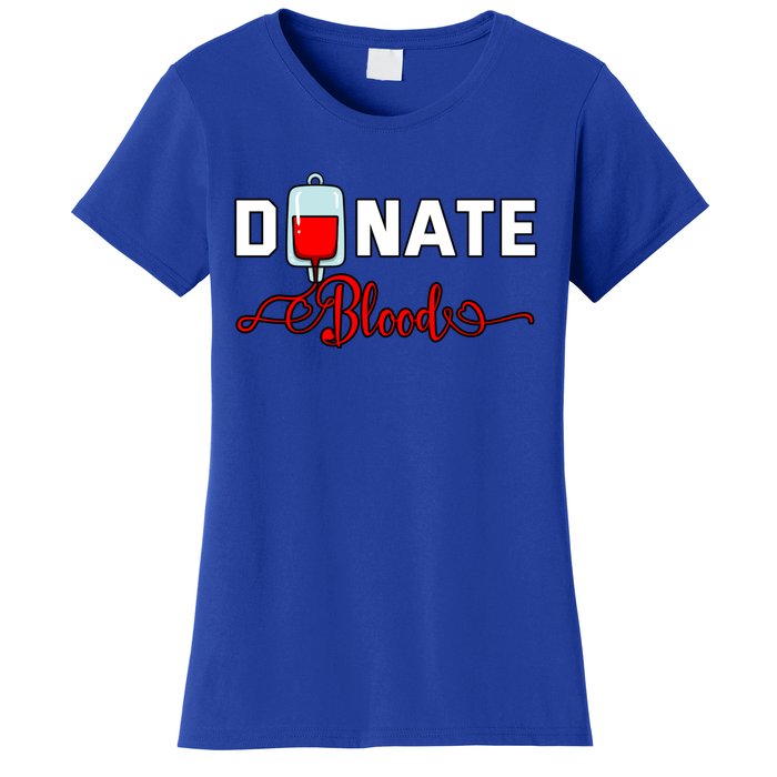 Donate Blood Saved Life National Blood Donor Awareness Month Gift Women's T-Shirt