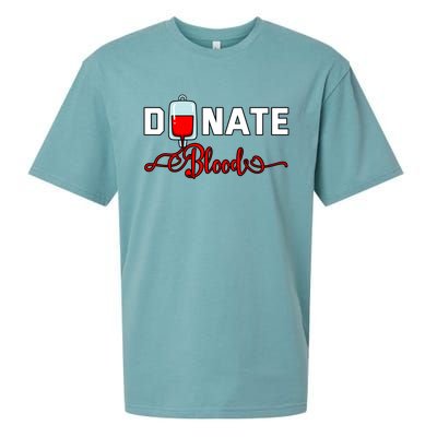 Donate Blood Saved Life National Blood Donor Awareness Month Gift Sueded Cloud Jersey T-Shirt