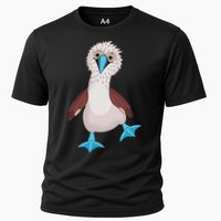 Dancing Booby Sea Bird Footed Blue Feet Drawing Cooling Performance Crew T-Shirt
