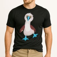 Dancing Booby Sea Bird Footed Blue Feet Drawing Cooling Performance Crew T-Shirt