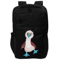 Dancing Booby Sea Bird Footed Blue Feet Drawing Impact Tech Backpack