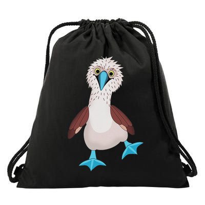 Dancing Booby Sea Bird Footed Blue Feet Drawing Drawstring Bag