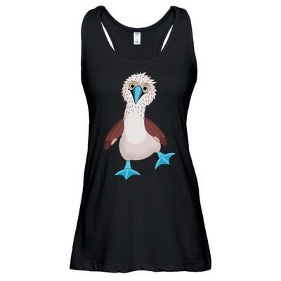 Dancing Booby Sea Bird Footed Blue Feet Drawing Ladies Essential Flowy Tank