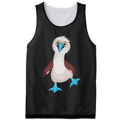 Dancing Booby Sea Bird Footed Blue Feet Drawing Mesh Reversible Basketball Jersey Tank