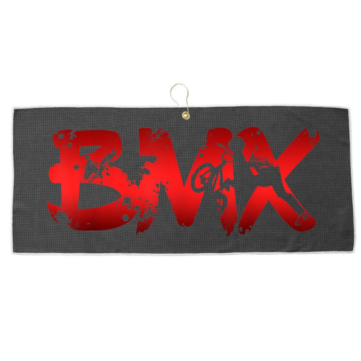 Distressed BMX Shirt For Men Women Kids & Bike Riders TShirt Large Microfiber Waffle Golf Towel
