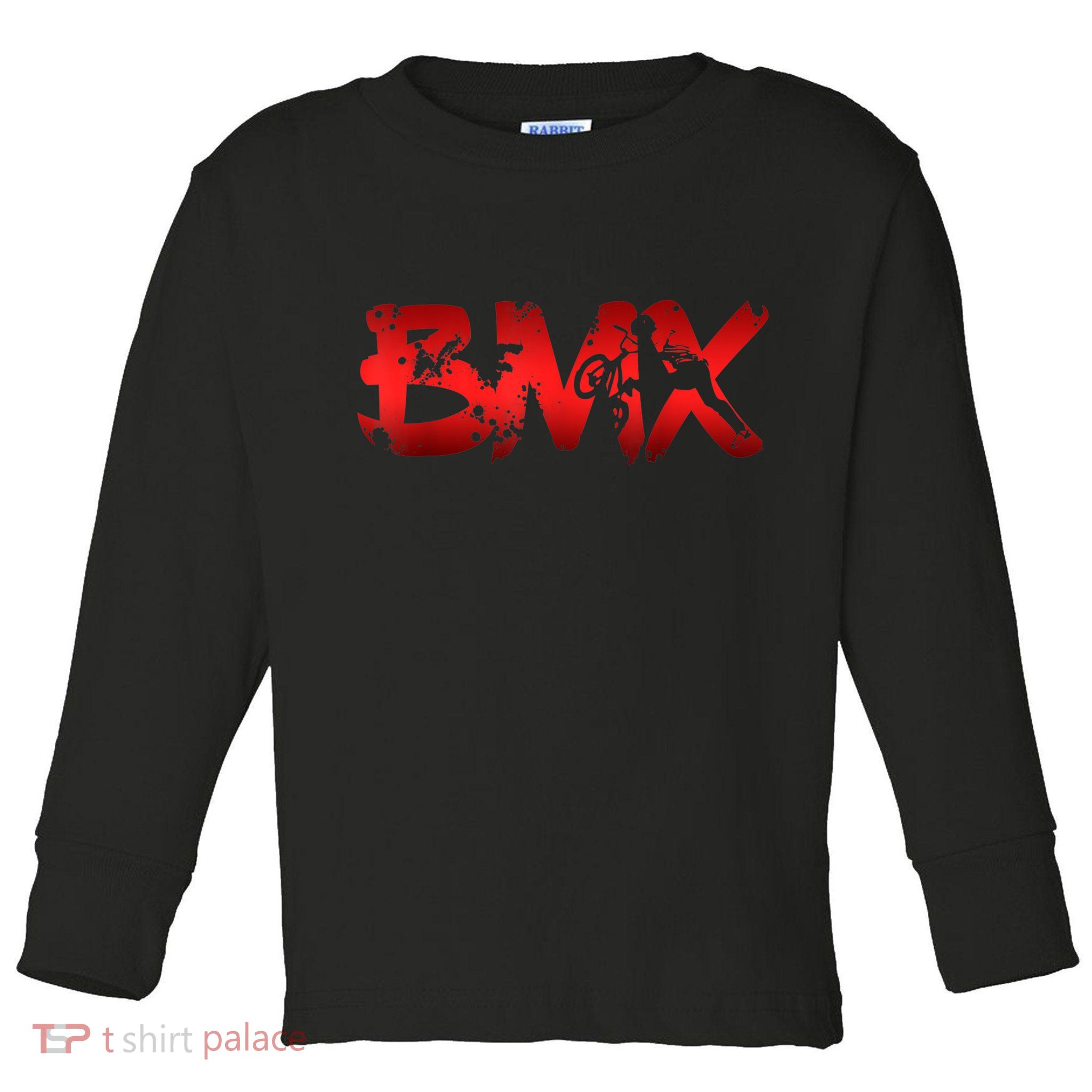 Distressed BMX Shirt For Men Women Kids & Bike Riders TShirt Toddler Long Sleeve Shirt
