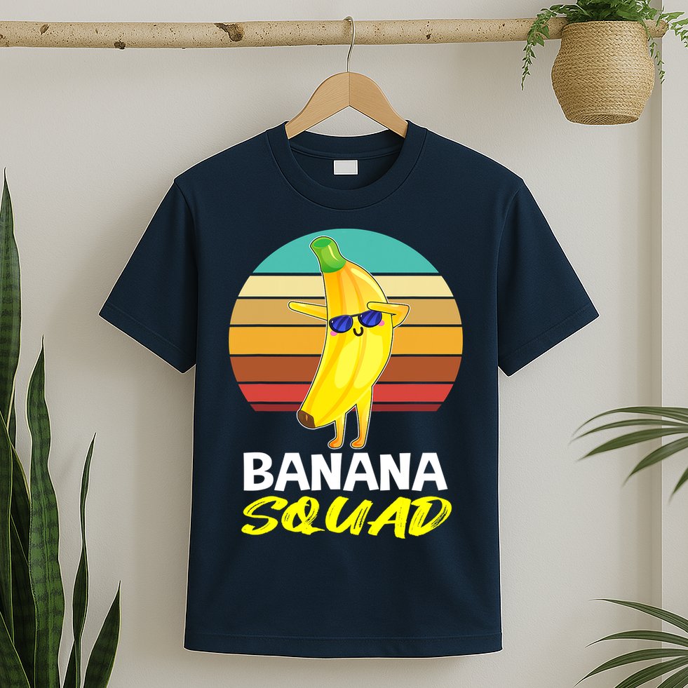 Dancing Banana Squad Funny Retro Vintage T-Shirt