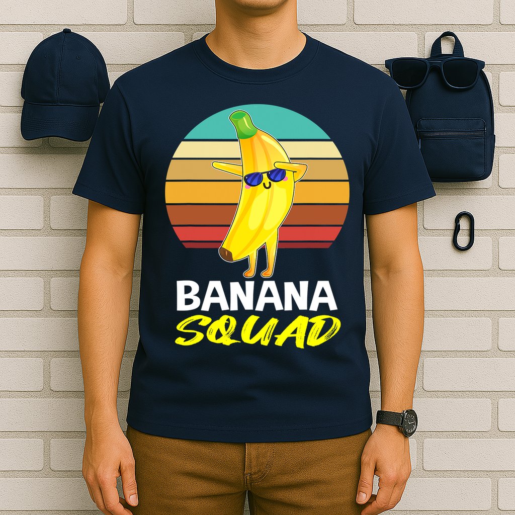 Dancing Banana Squad Funny Retro Vintage T-Shirt