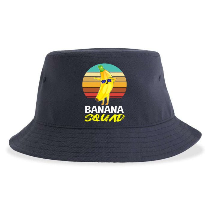 Dancing Banana Squad Funny Retro Vintage Sustainable Bucket Hat