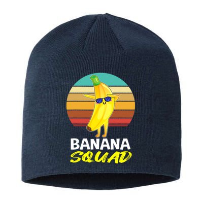 Dancing Banana Squad Funny Retro Vintage Sustainable Beanie