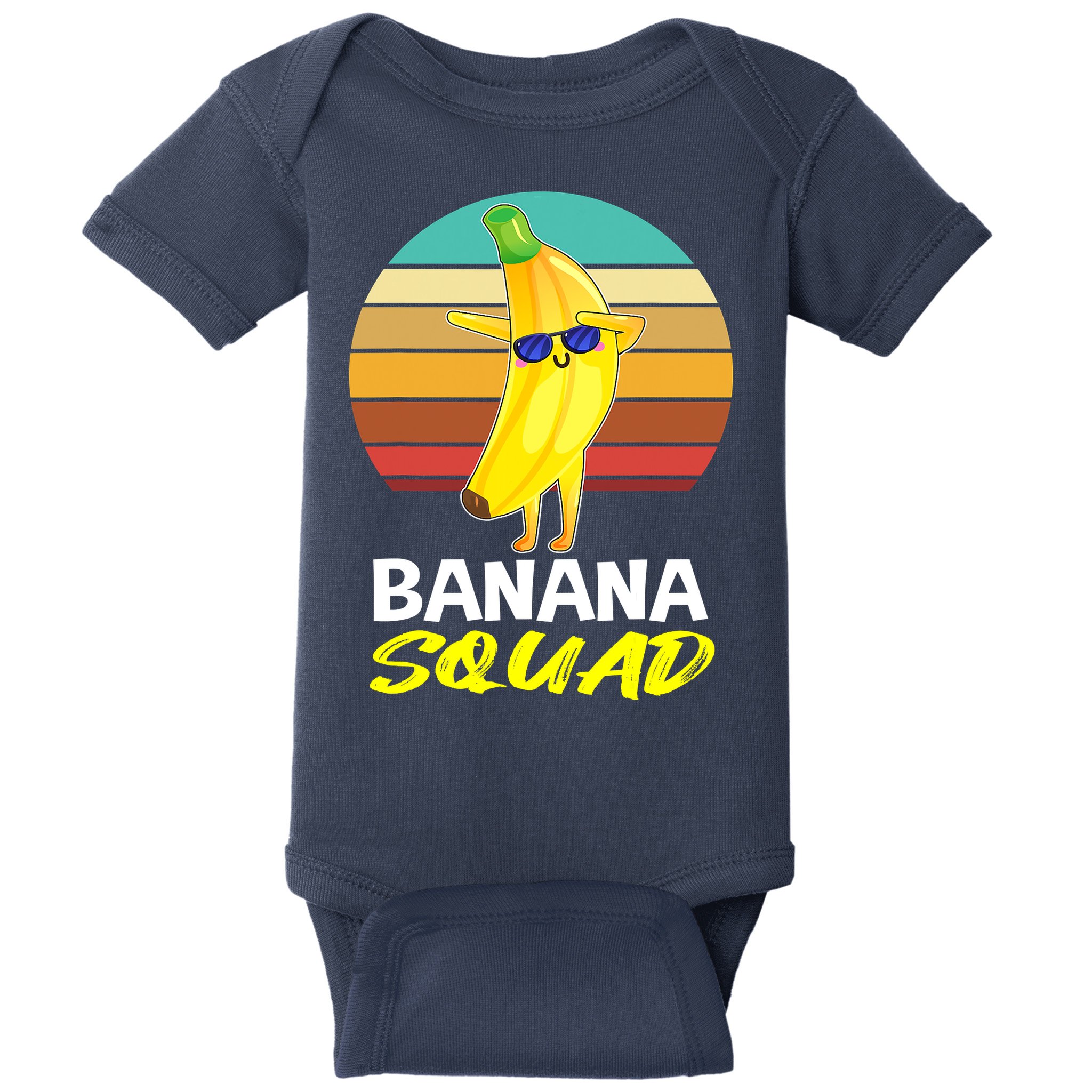 Dancing Banana Squad Funny Retro Vintage Baby Bodysuit