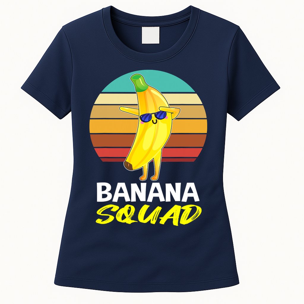 Dancing Banana Squad Funny Retro Vintage Womens T-Shirt