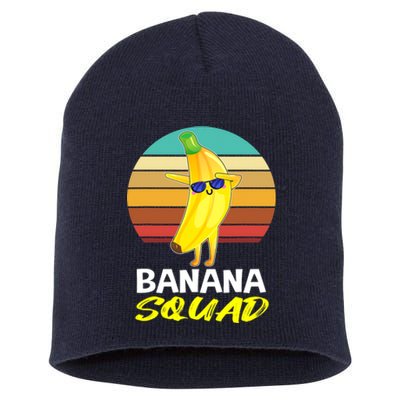 Dancing Banana Squad Funny Retro Vintage Short Acrylic Beanie