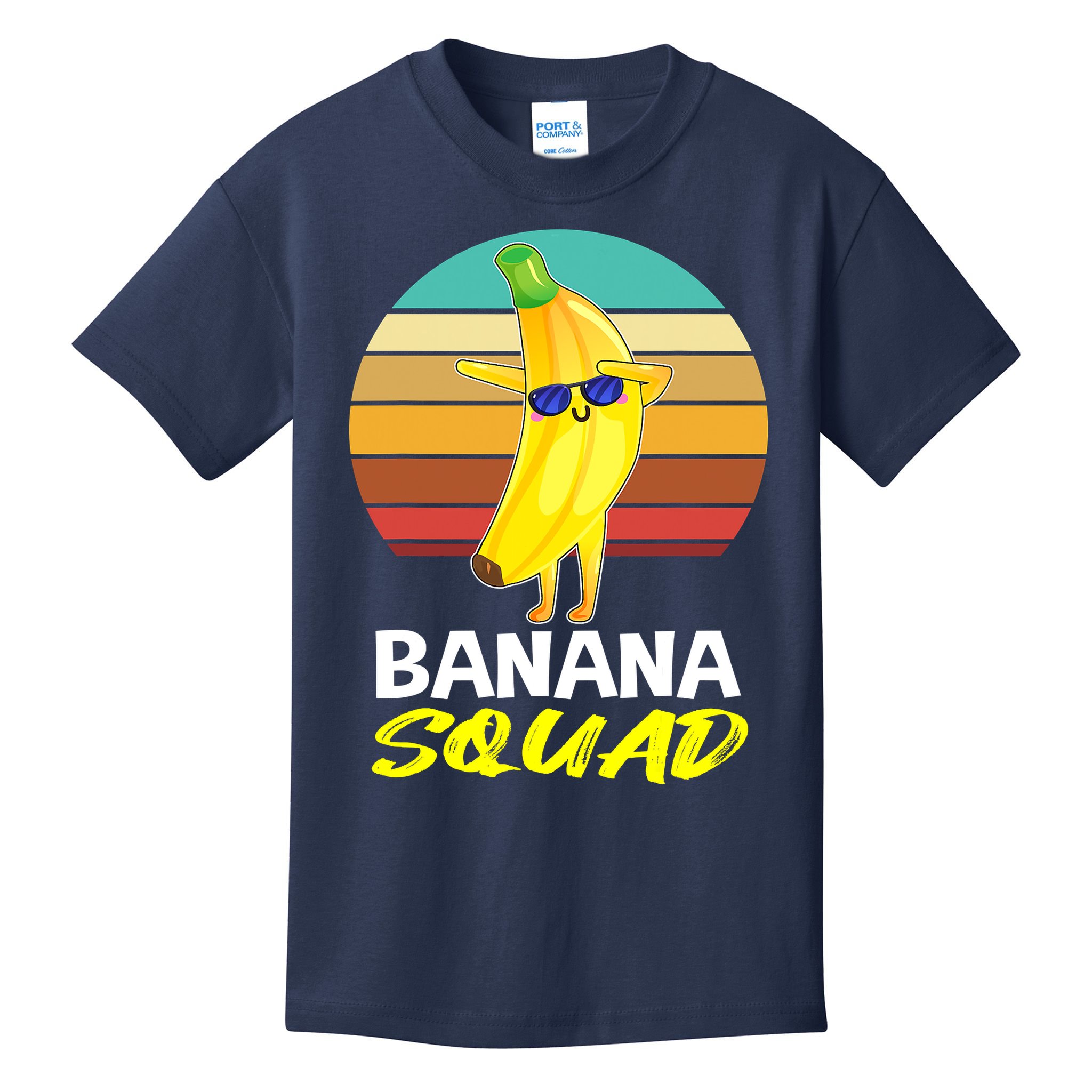Dancing Banana Squad Funny Retro Vintage Kids T-Shirt