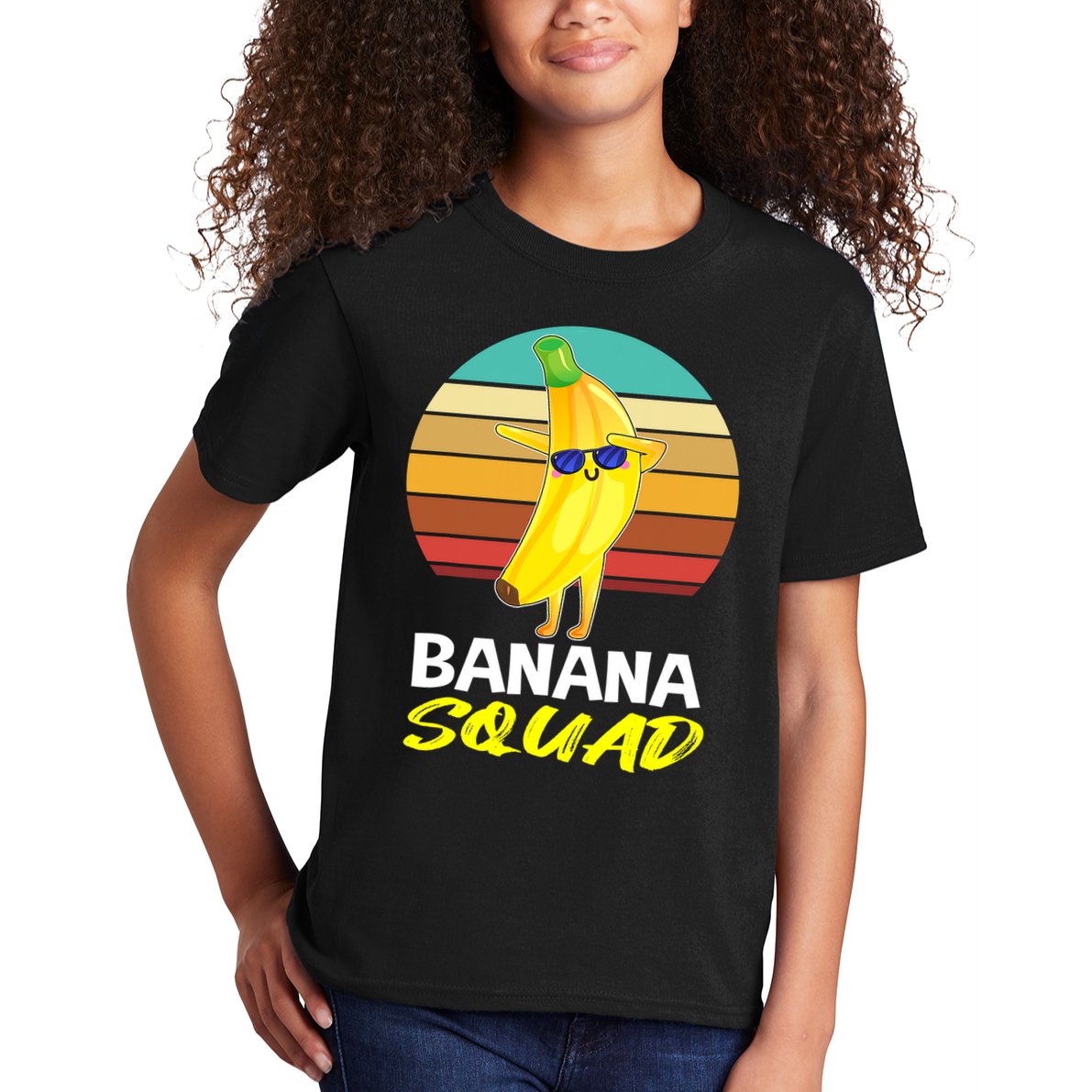 Dancing Banana Squad Funny Retro Vintage Kids T-Shirt