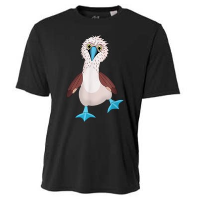 Dancing Booby Sea Bird Footed Blue Feet Drawing Cooling Performance Crew T-Shirt