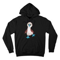 Dancing Booby Sea Bird Footed Blue Feet Drawing Hoodie