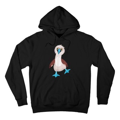 Dancing Booby Sea Bird Footed Blue Feet Drawing Hoodie