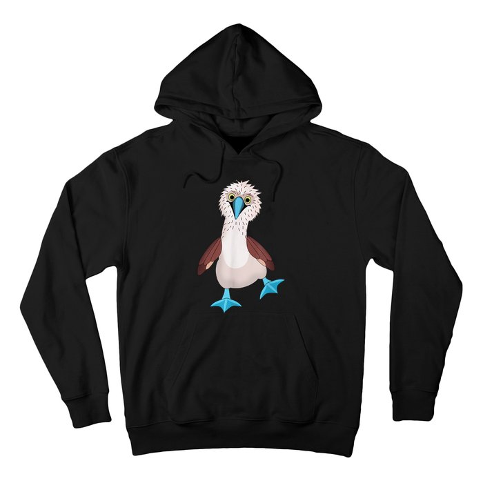 Dancing Booby Sea Bird Footed Blue Feet Drawing Hoodie