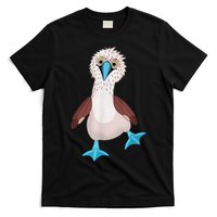 Dancing Booby Sea Bird Footed Blue Feet Drawing T-Shirt