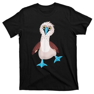 Dancing Booby Sea Bird Footed Blue Feet Drawing T-Shirt