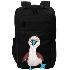 Dancing Booby Sea Bird Footed Blue Feet Drawing Impact Tech Backpack