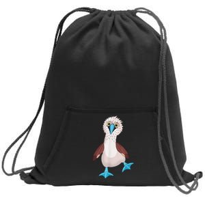 Dancing Booby Sea Bird Footed Blue Feet Drawing Sweatshirt Cinch Pack Bag