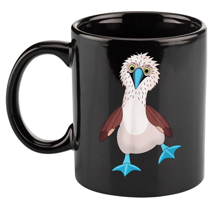 Dancing Booby Sea Bird Footed Blue Feet Drawing 11oz C Handle Ceramic Mug