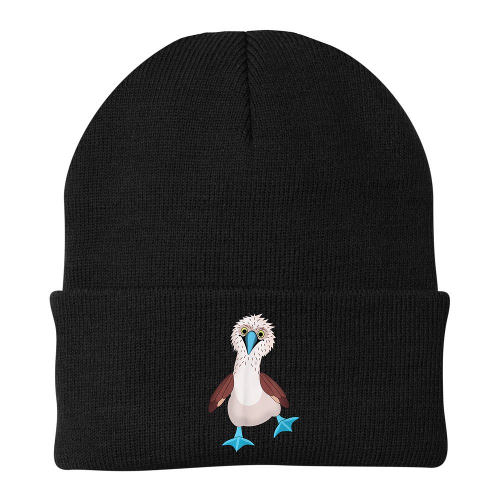 Dancing Booby Sea Bird Footed Blue Feet Drawing Beanie