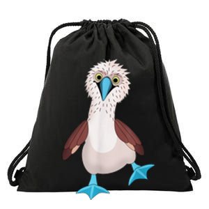 Dancing Booby Sea Bird Footed Blue Feet Drawing Drawstring Bag