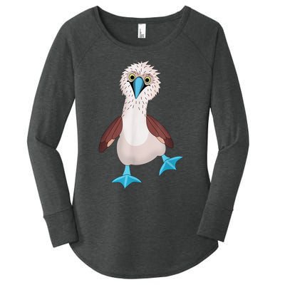 Dancing Booby Sea Bird Footed Blue Feet Drawing Women's Perfect Tri Tunic Long Sleeve Shirt